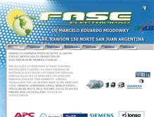 Tablet Screenshot of faseelectricidad.com.ar